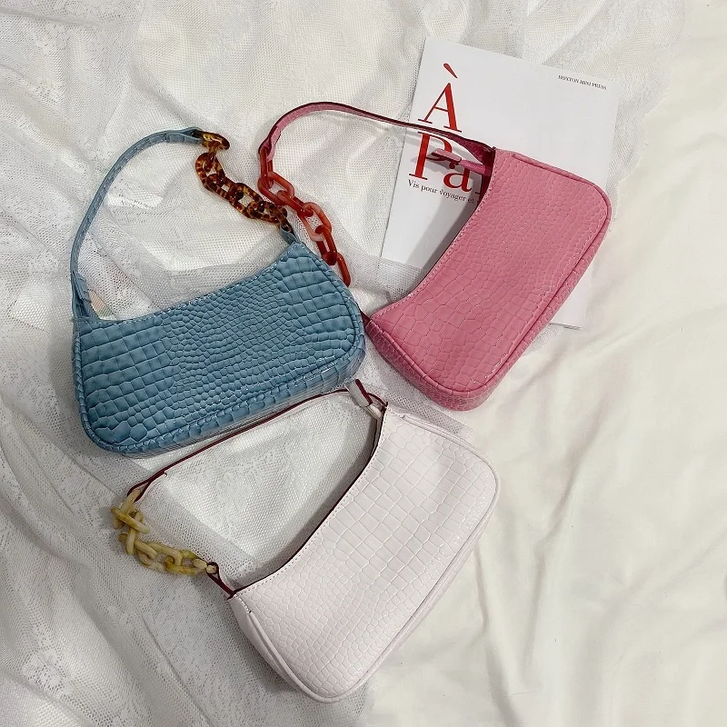 

New Fashion Underarm Bag Chain Link Tote Purse And Casual Subaxillary Bags