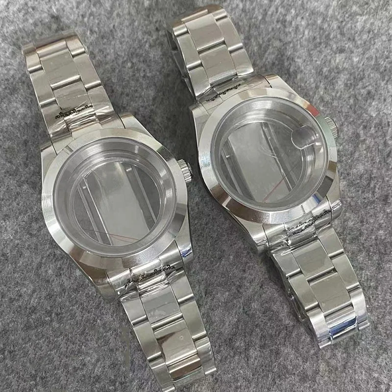 

36mm39mm sapphire glass watch case fit NH35 NH36 movement steel bracelet