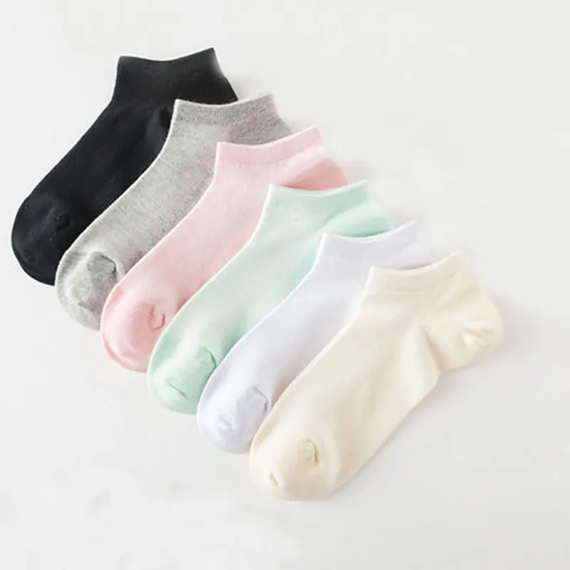 

Modern Summer Cotton Women Best Solid Color Socks Short Breathable Girls Ankle Socks, Picture