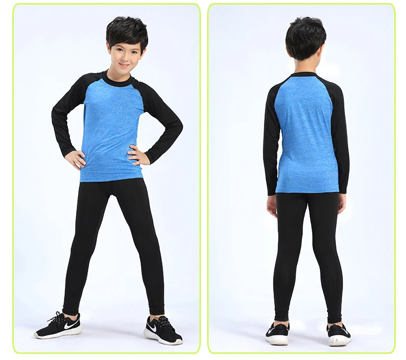 Custom Kids' Boys Long Sleeve Athletic Base Layer Compression Underwear ...