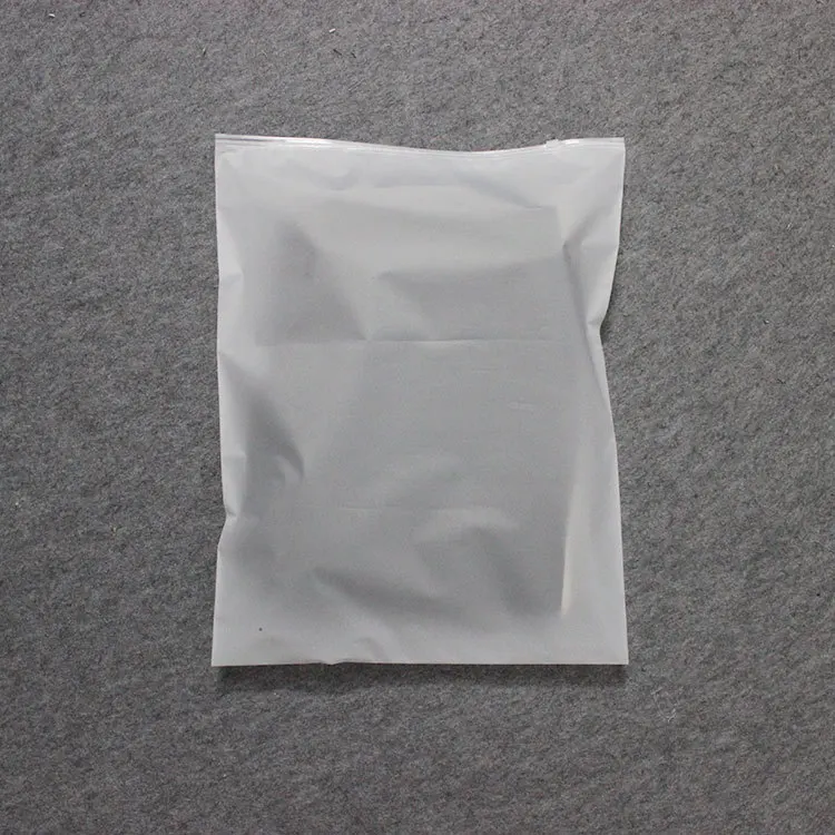 
Custom Logo Printing Slide Matte/ Frosted Biodegradable Zipper Plastic Bag Clear Clothing Tshirt Poly Zip Bag With Own Logo 