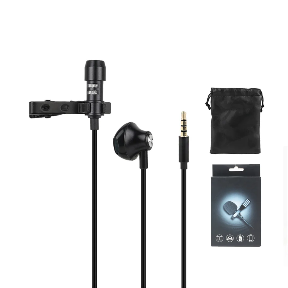 

Wholesale Low Peice Universal Wireless Tie Clip Microphone, Black