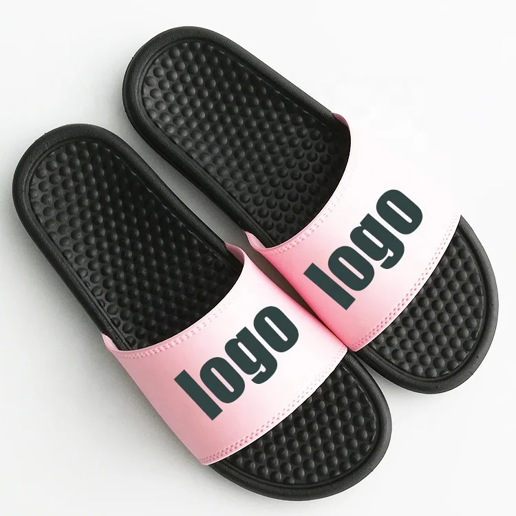 

Foot Massage Custom Logo Women Summer Made Pool Personalized Sandal Slides Slippers Embossed Logo Unisex Wholesale