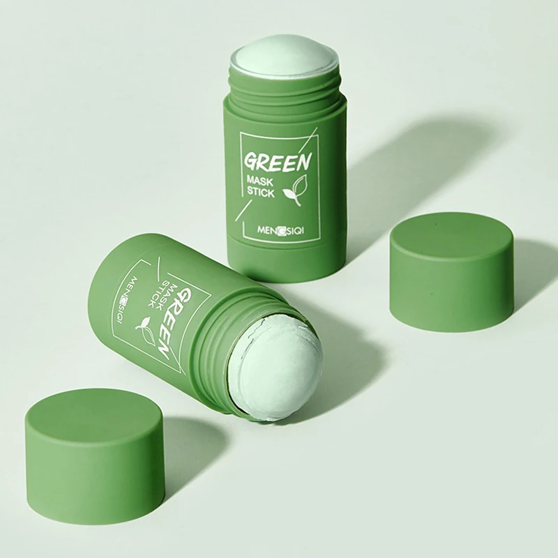

Hot Green Tea Purifying Clay Stick Mask Deep Clean Pore Improves Skin For All Skin Types Men Women, Black