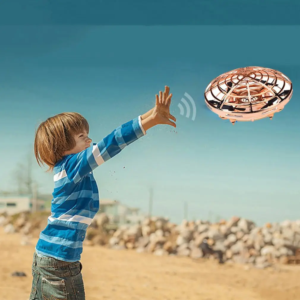 

New Mini Anticollision Sensor Induction Hand Controlled Altitude Hold Mode UFO Drone Machine On Radio Control Kids Toys