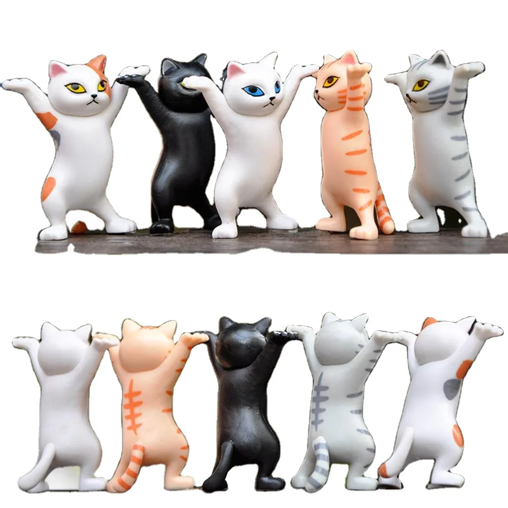 

Cat Cute Cartoon Cat Toy Lifting Dancing Coffin Decoration Book Shelf Storage Box, As picture shown