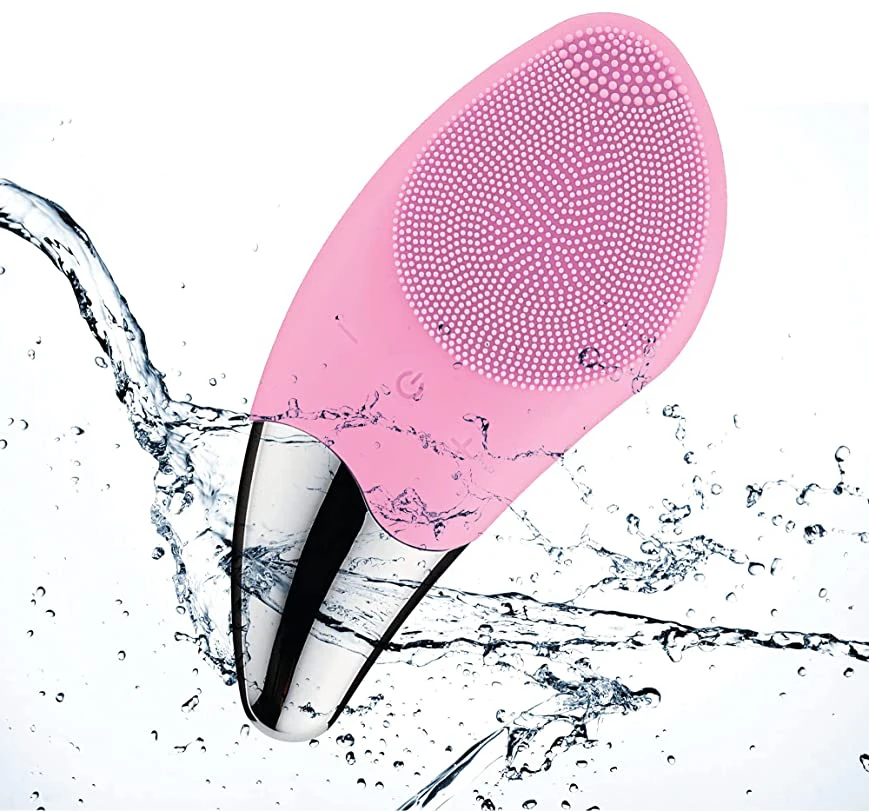 

Electric Facial Cleansing Brush Portable IPX7 Waterproof Sonic Vibrating Silicone Facial Cleansing Brush Pore Cleaner