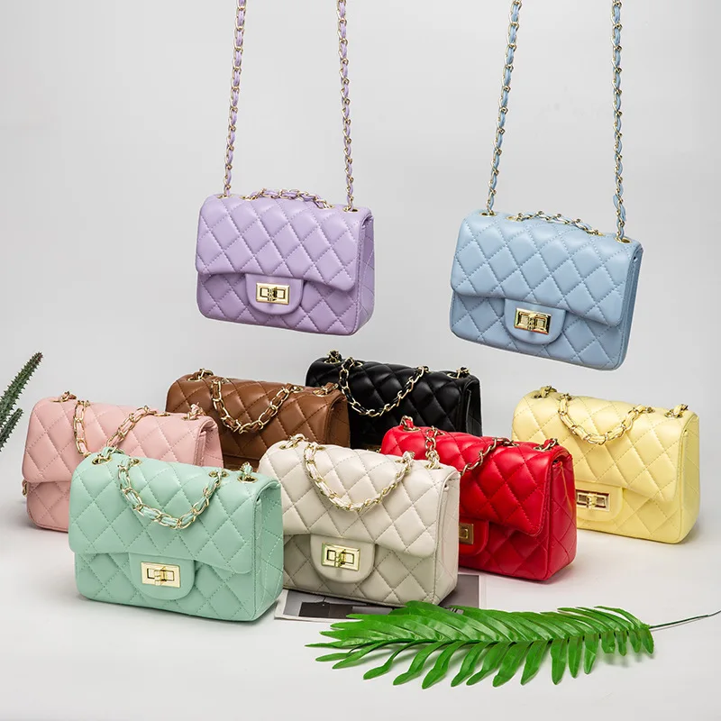 

2021 wholesale diamond chain bag women's one-shoulder cross-body bag small fragrance bag purses and handbags, Customizable