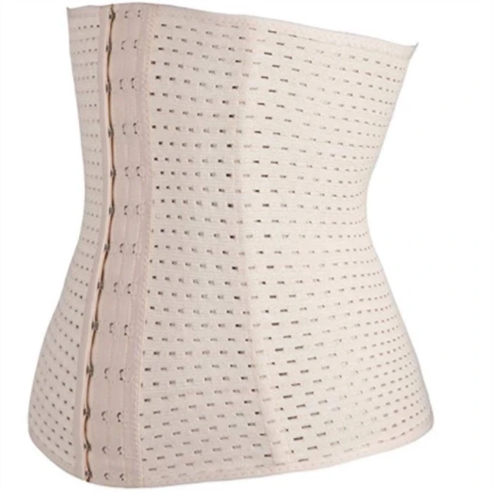 

Wholesale fitness elastic waist trainer sports shapewear corset, Black,apricot