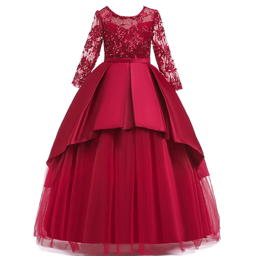 

MQATZ Prom Dress Children Wedding Frocks Designs Girls Fashion Dress 12 Years Girls Dresses Gown Party