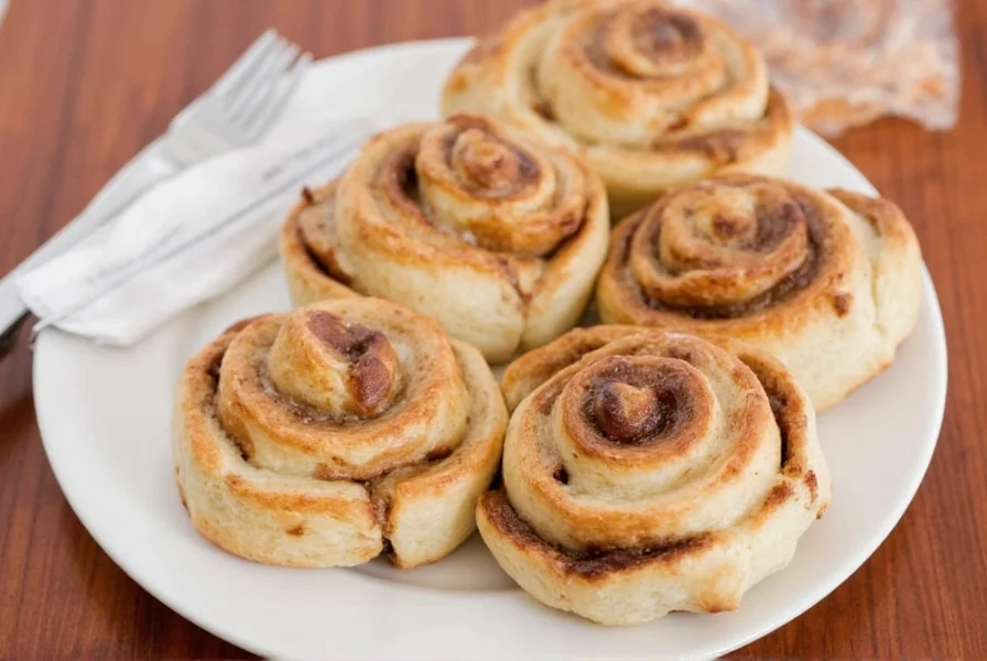 Professional baker rolling out cinnamon roll dough on floured surface with perfect consistency