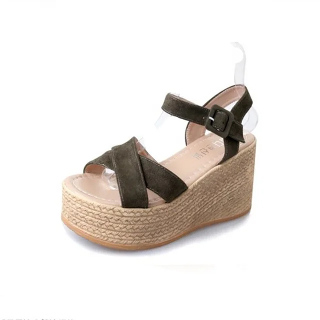 

Fashion Buckle Sandals Trifle Platform Sandals High Waterproof Platform Wearable Casual Sandals