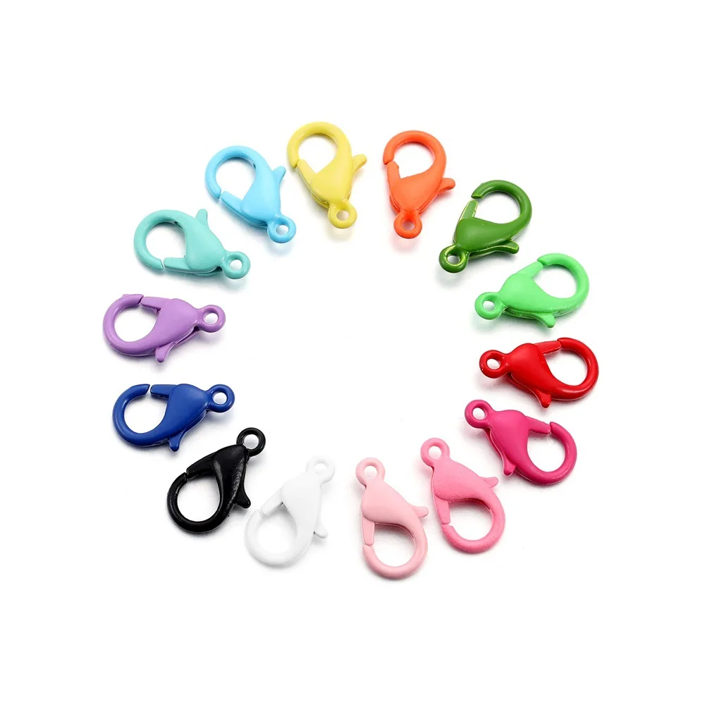 

XuQian 20pcs Acrylic Paint Color Lobster Clasps for Keychain Jewelry Making DIY, Colors