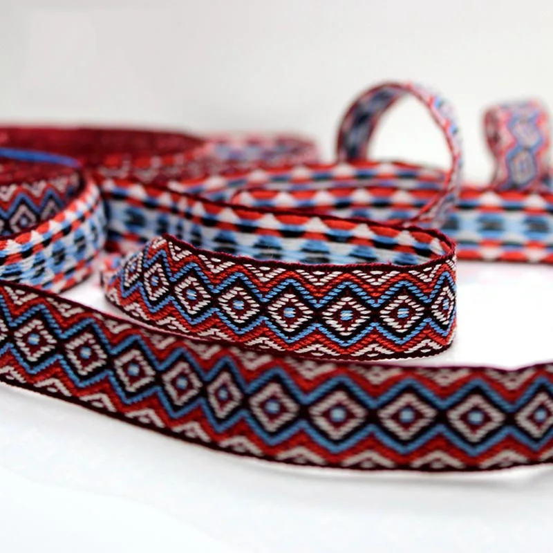 Deepeel Ky779 2cm Baumwolle Bestickt Jacquard Gurtband Ethnische