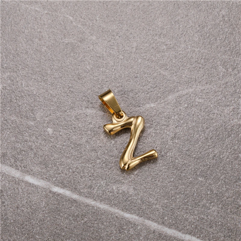 Ready To Ship 26 A-Z Letters Necklace 18k Gold Plated Stainless Steel Name Pendant No Fade Waterproof For Mebn Women As Gift