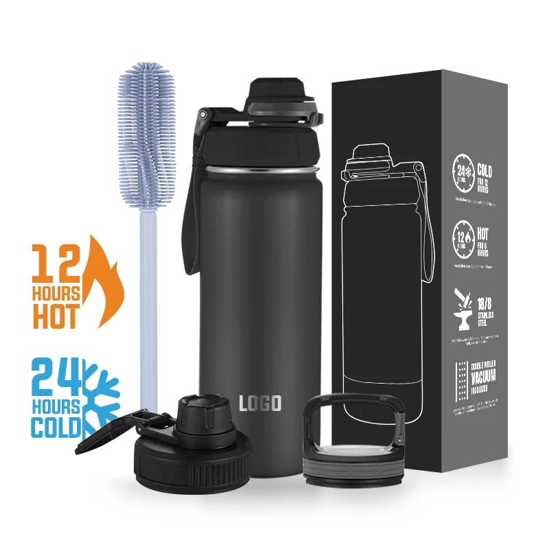 

BPA free LFGB Double walled Insulated 18/8 Stainless Steel Vacuum Flask Sport Water Bottle with straw easy carry