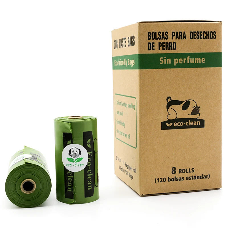 

Green 8 roll 2021 Private Label Dog Poop Bags Manufacturer Whole Friendly Eco Biodegradable Pets For Walk