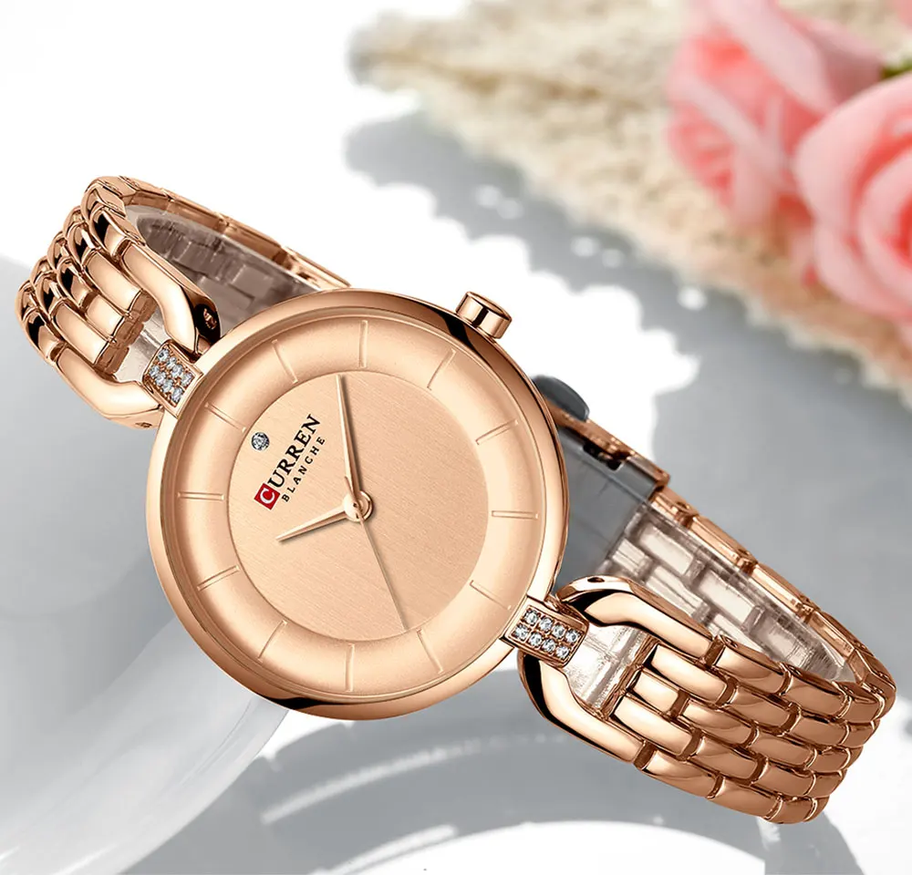 

CURREN 9052 Women Luxury Brand Fashion Stainless Steel Ladies Wrist Watches Wristwatches For Women Montre Femme