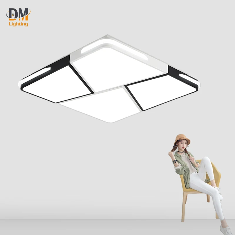 

32w Classic Unique Square Simple Nordic Ceiling Mounted Light Fixtures