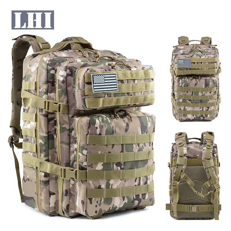 

LHI Transportadora Logotipo Molle Para Gym La Cintura Masculino Militar De Hidratacion Miltares Morral Mochilas Para Senderismo