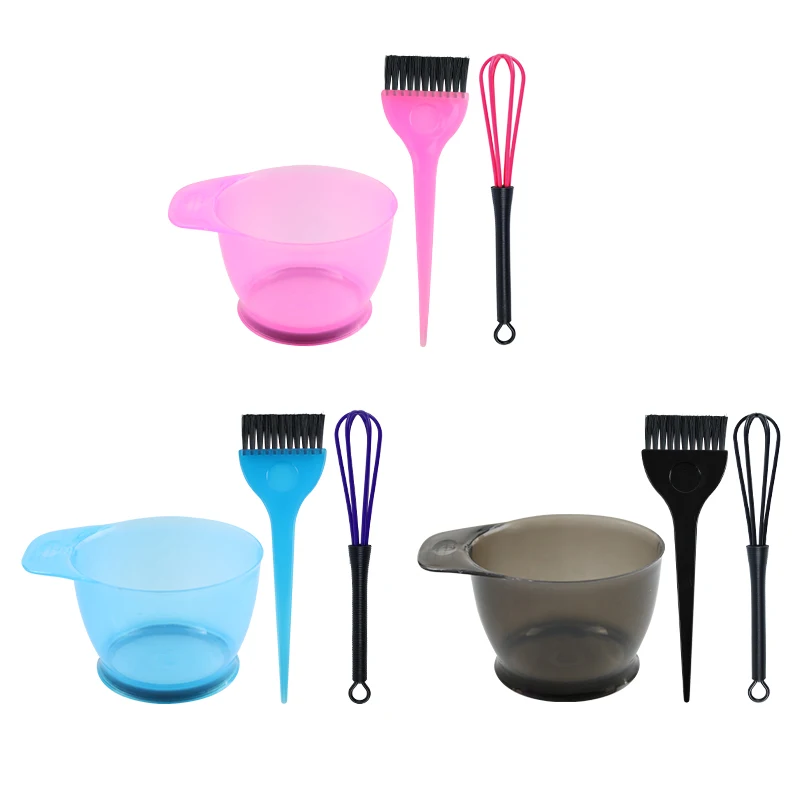 

High Quality Hair Dye Color Brush Bowl Set with Dye Mixer Hair Tint Dying Coloring Applicator Hairdressing Styling Accessories, Blue,black,pink