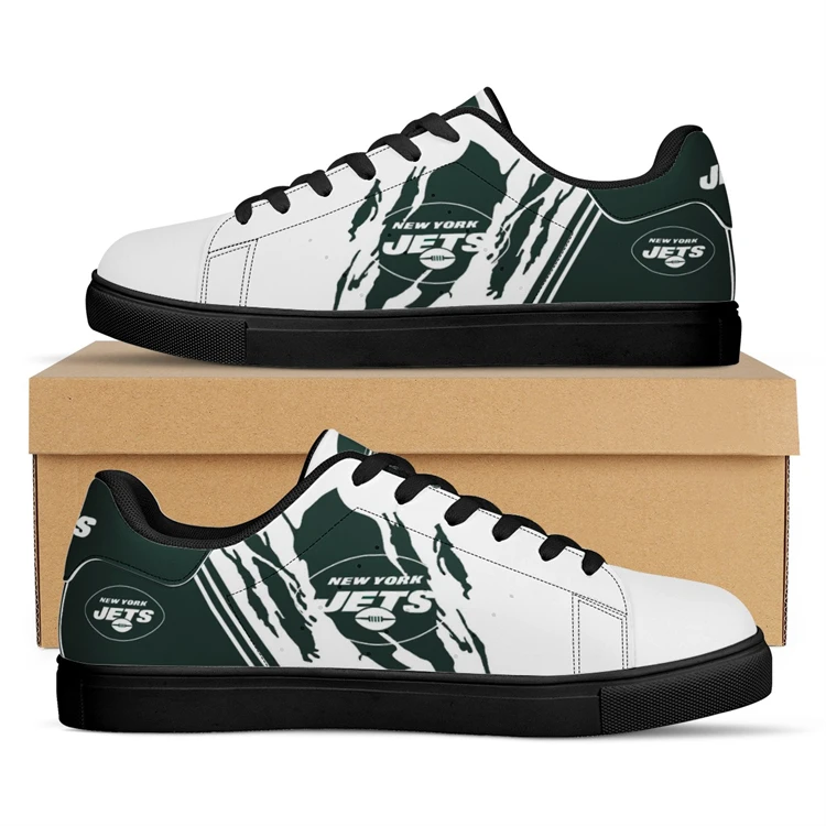 

2021 Brand Pu logo custom popular best quality leather flat lace up custom skateboard casual shoes for men women low order