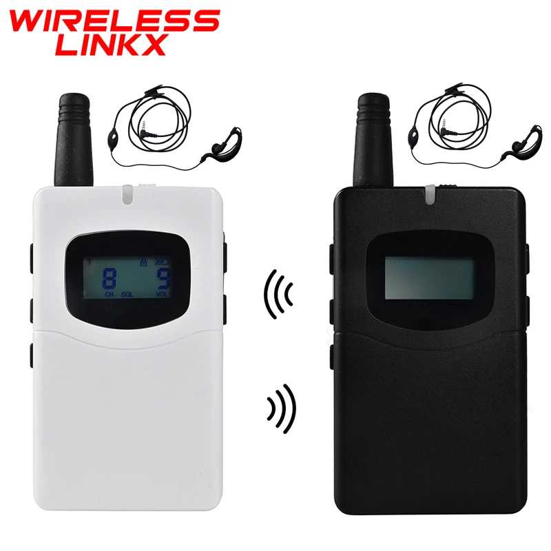 

Wirelesslinkx One Way / Two Way Audio Radio Whisper Wireless Tour Guide System, Black and white