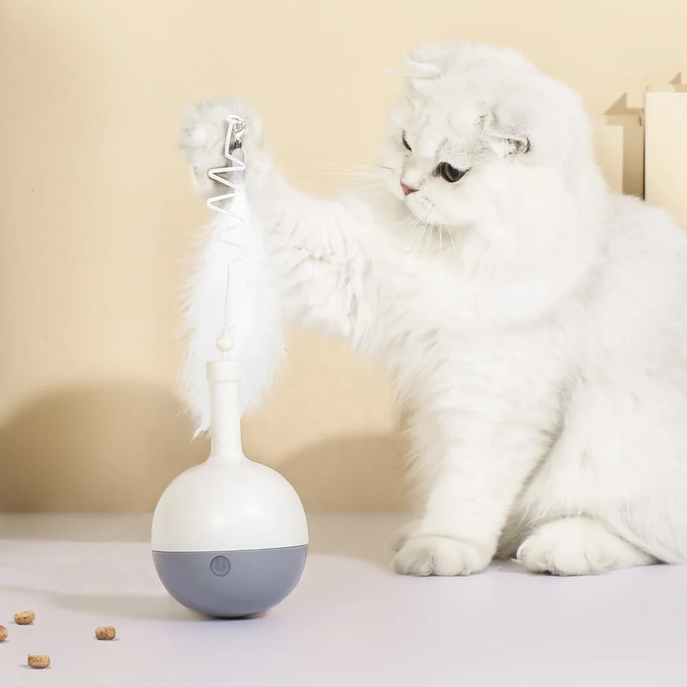 

Feeder design Feather tumbler Interactive Wine Bottle Cat Toy Electrical Cat Wand tease cat stick Toys