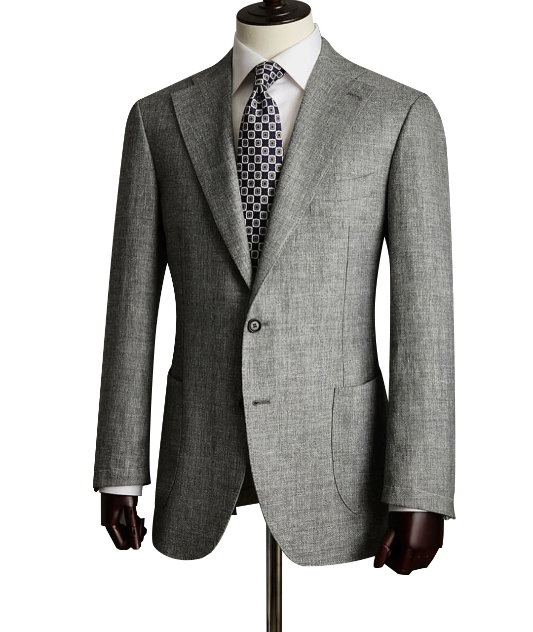 Best Quality Grey Wool Fabric Men's Suit Turkey New York Buy Two