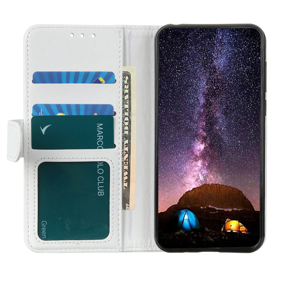 

Mirror window Crazy Horse pattern PU Leather Flip Wallet Case For Samsung Galaxy S22 5G With Stand Card Slots, As pictures