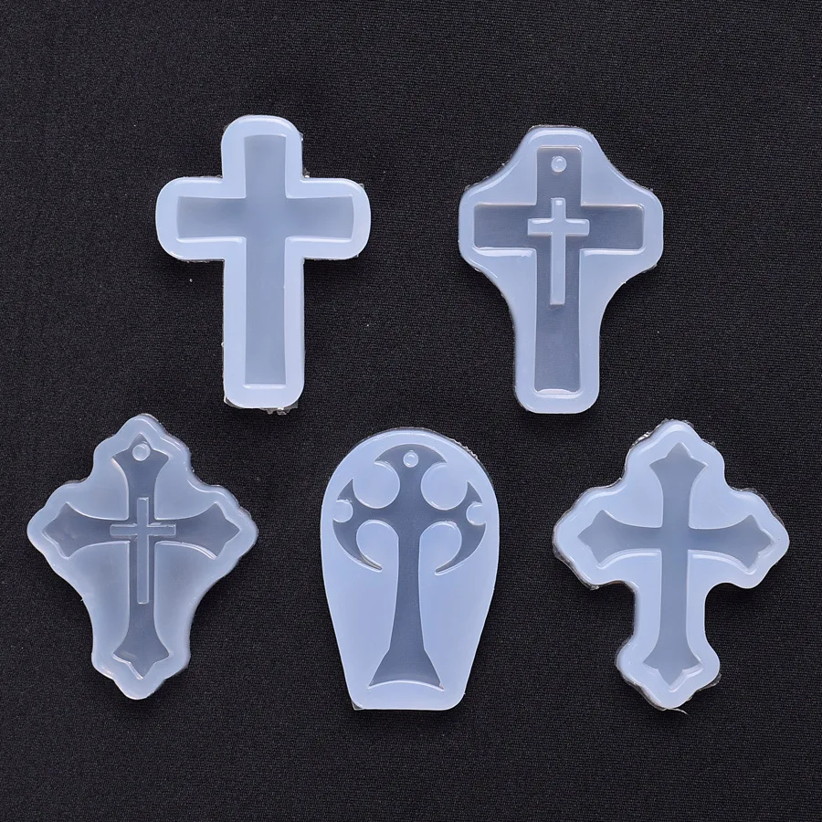 

Silicone Mold Mirror Cross DIY Cross Jewelry Pendant Making Tool Craft Decoration epoxy resin molds for jewelry