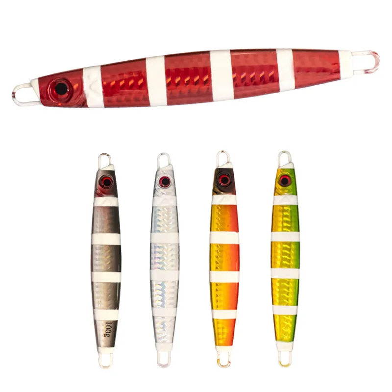 

Metal Jigging Fishing Lure 100g 120g 150g 180g Jig Hard Bait Spoon Lure Fishing Tackle, 5 colors