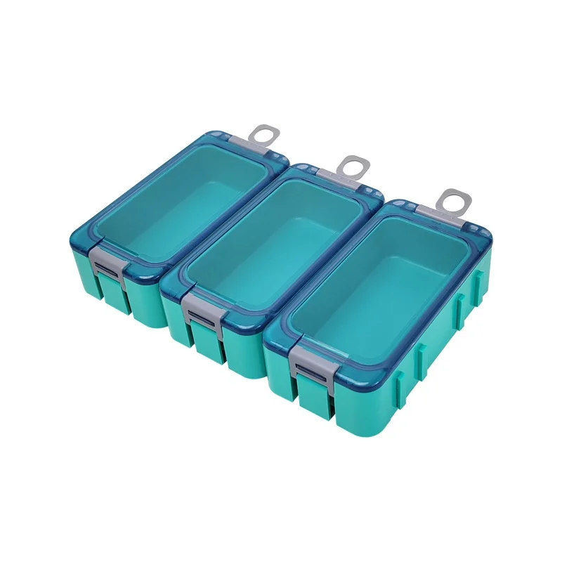 3Pcs Luminously Small Fishing Accessory Box Outdoor Fish Hooks Baits Spliceable Storage Box Sea Connect Fishing Tackle Box