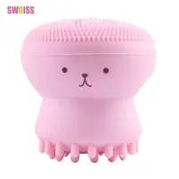 

Lovely Cute Animal Small Octopus Shape Silicone Facial Cleaning Brush Deep Pore Cleaning Exfoliator Face Washing Brush Skin Care