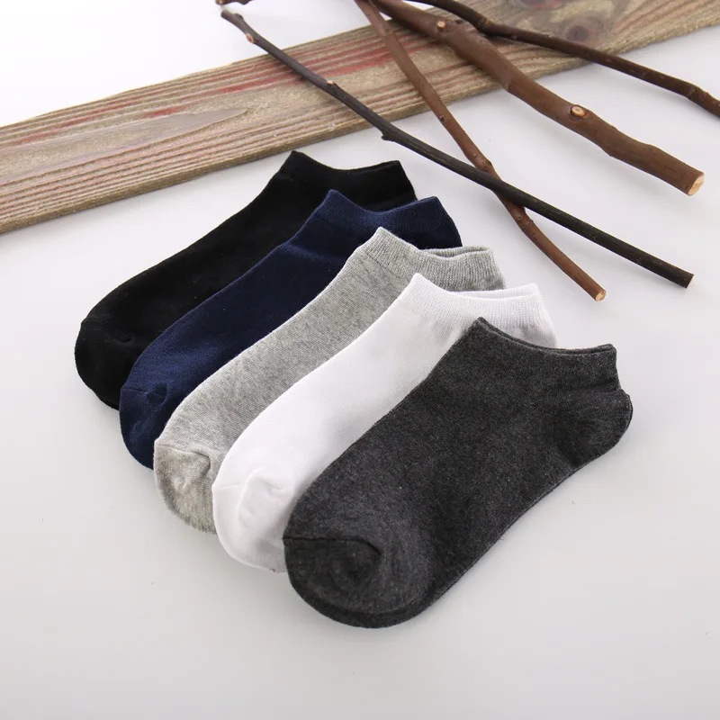 

2020 Hot Sale High Quality Black and White Very Cheap Socks Mens Best Ankle Socks 100% Cotton Socks, Like the picture