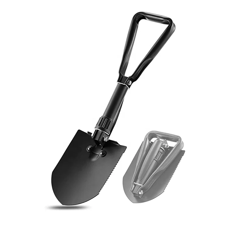 
180 Degree Folding Shovel   High Carbon Steel Entrenching Tool with Storage Pouch for Camping, Hiking, Backpacking  (1600129047325)