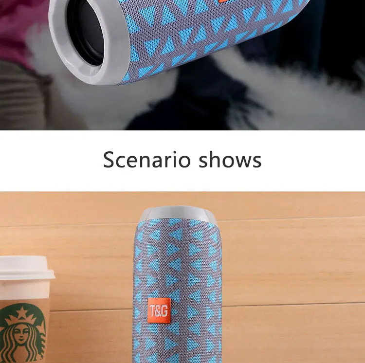 Portable Wireless BT speaker water resist speaker box TF card player USB drive player FM radio TG117 - ANKUX.COM