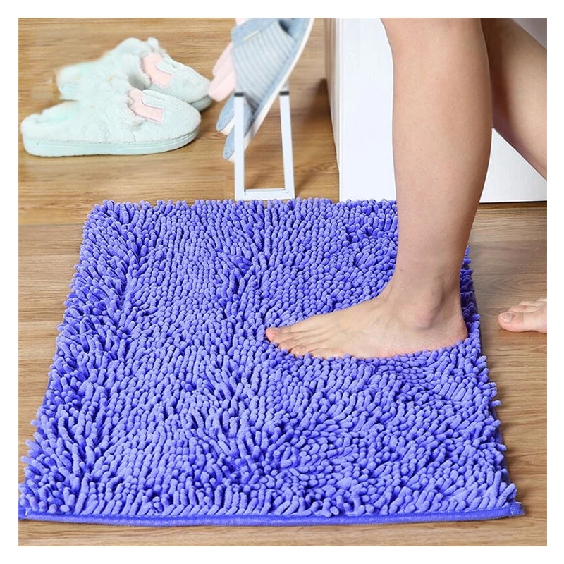 

Good Water-absorbing Ground Rugs Toliet chenille bathroom rug mat, Custom color