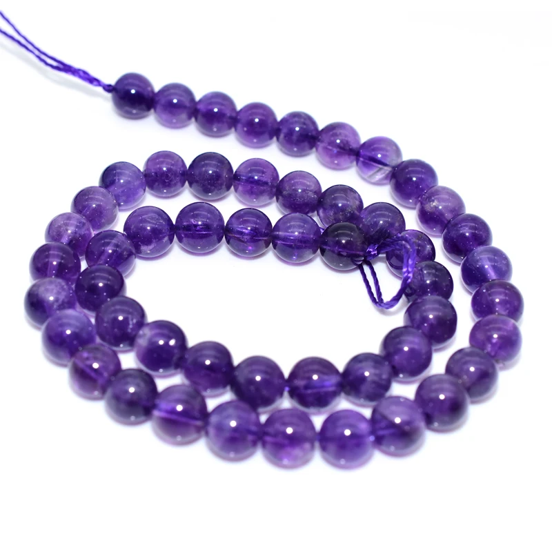 

Trade Insurance 4/6/8/10/12mm High Quality Natural Light Amethyst Loose Beads