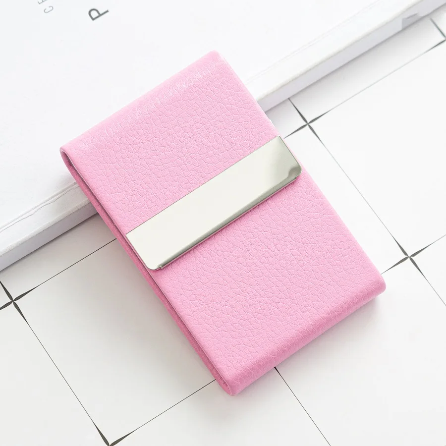 

Hot Sales Genuine Leather Credit Card Holder Wallet For Gift, Red, purple, black, rose, dark coffee, apricot, pink, silver gray