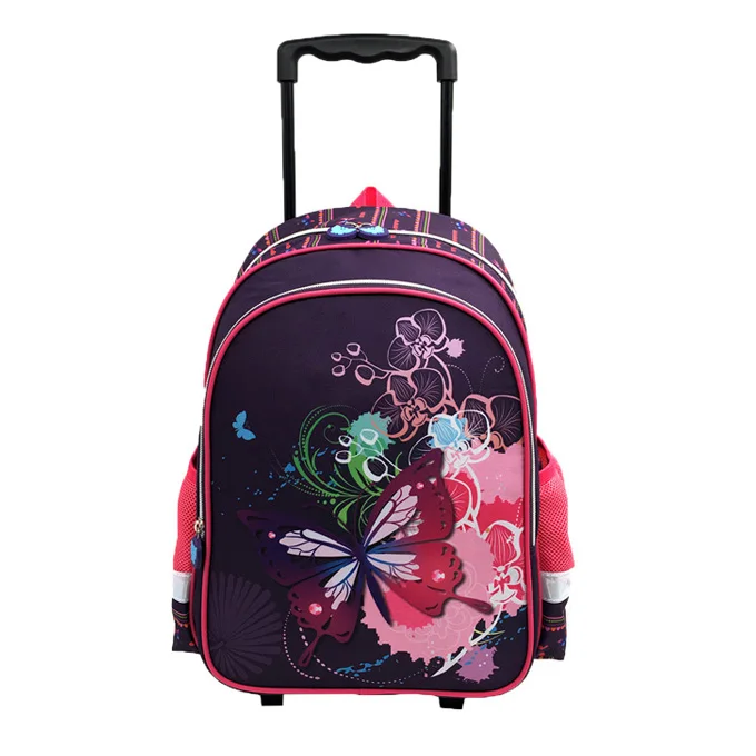 

Cheap wheeled children backpack market classic rolling luggage cartoon kids trolley school bags, Any color available