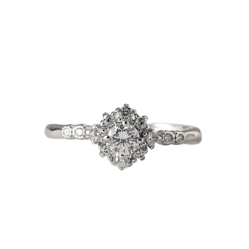 

K802 New Arrival Clear CZ Stone 925 Sterling Silver Finger Rings for Women