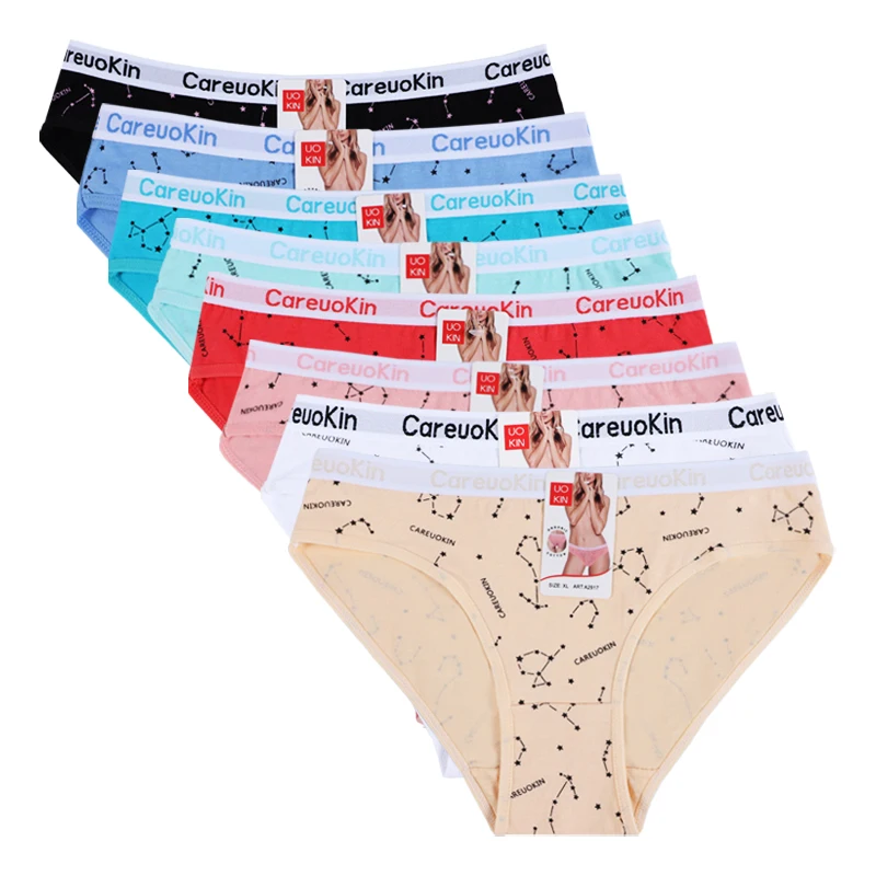 

Wholesale female briefs high quality soft women's cotton pantities ladies underwear, 8 colors