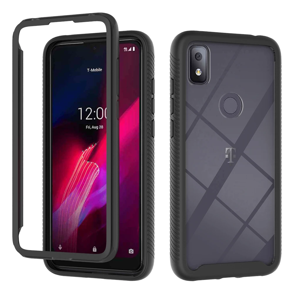 

Rubber Frame Armor Military Grade Defender PC TPU Rugged Shockproof Case For T-Mobile Revvl 4 Plus 5G Cover