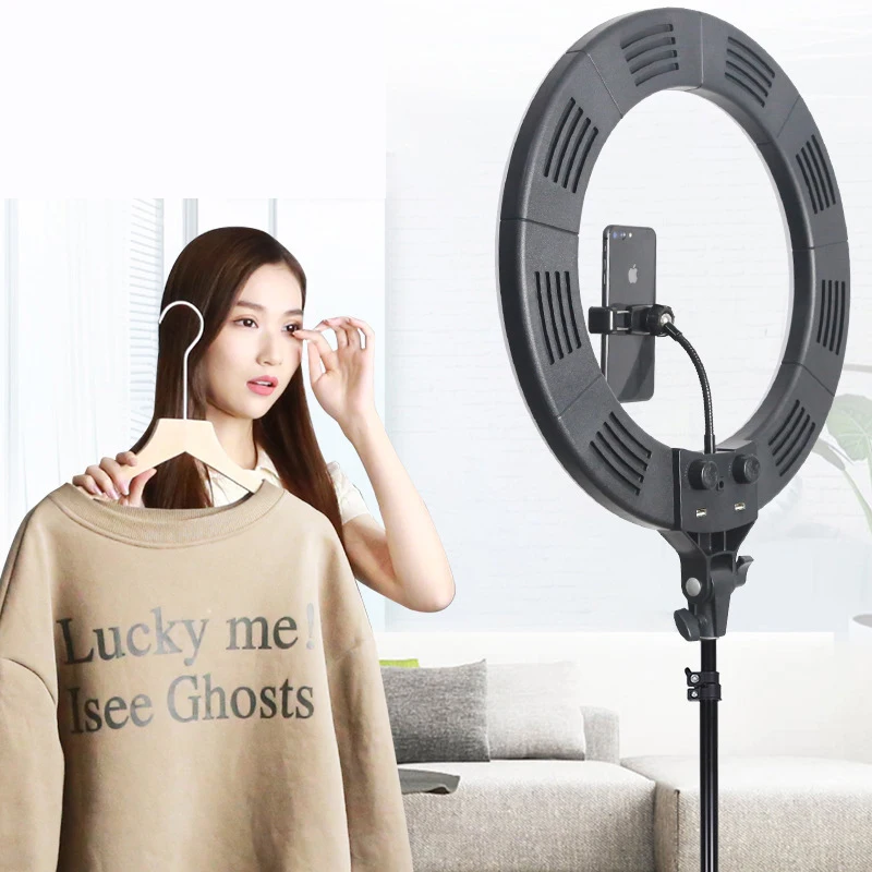 

Wholesale Beauty 18 inch Tik tok Photographic Selfie Led Ring Light With Tripod Stand For Live Stream Makeup Youtube Video