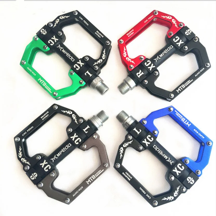 

Bicycle accessories Cycling parts Ultralight MTB/BMX pedal bike mountain bike pedals flat Platform Bike Bicycle Pedals, Red/gray/blue/green