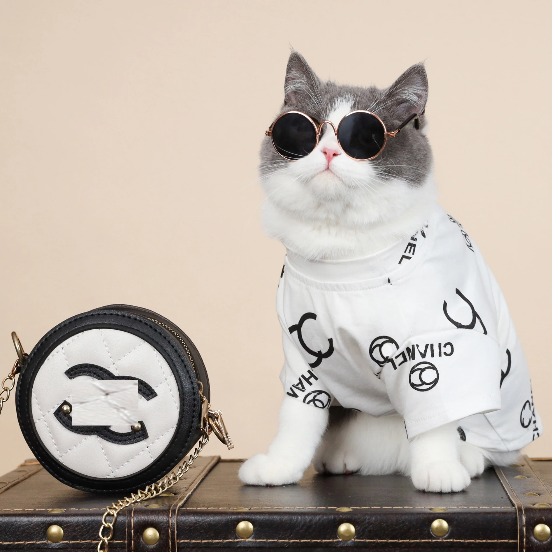 

Hot selling popular brand printed pet clothes dog clothing