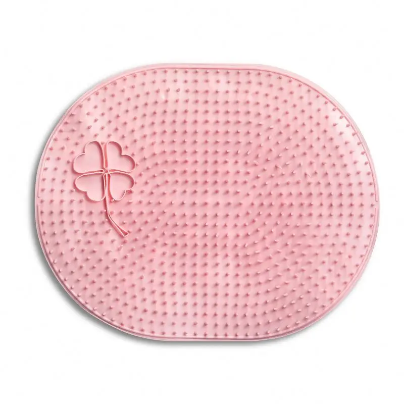 

55cm Lazy Wash Foot Massage Cleaning Mat Strong Stick Round Non-slip Bathroom Mat Silicone Anti Slip Massage Shower Foot Mat