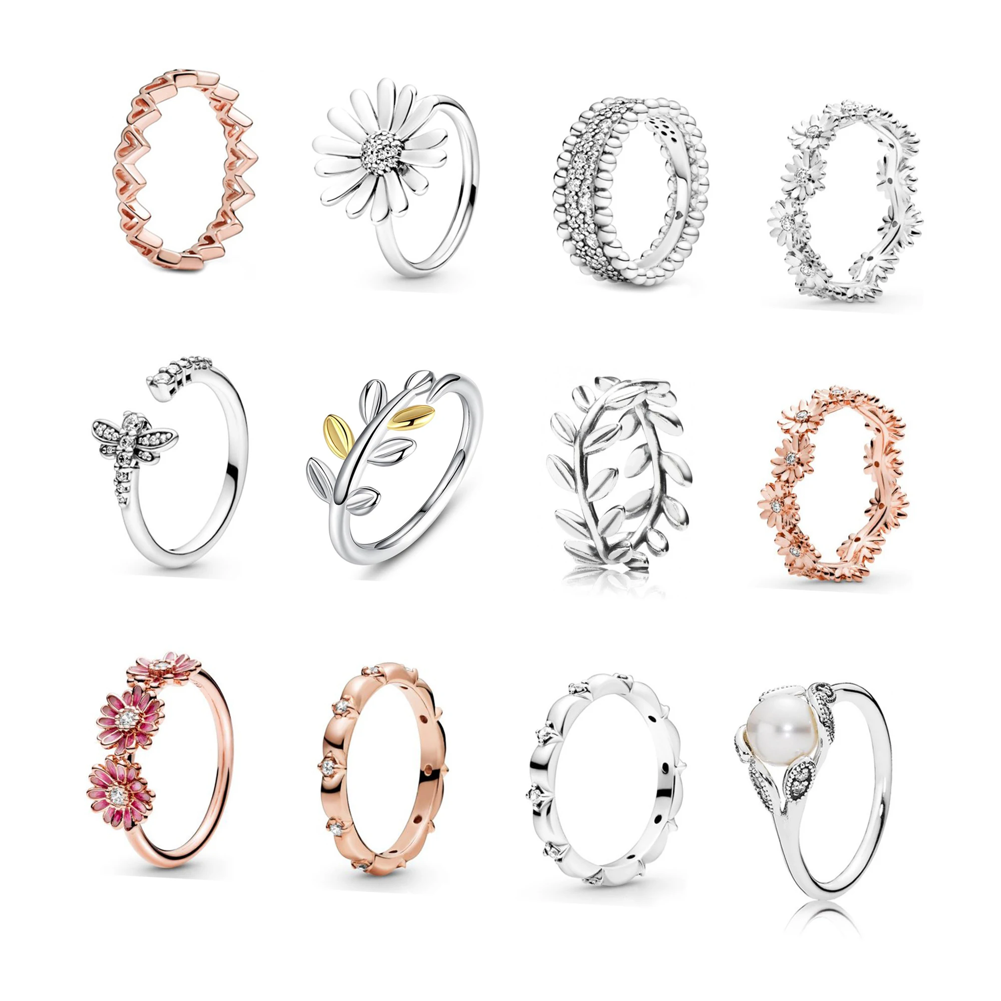 

2021 Fahmi New 925 Silver Personality Lucky Flower Vanilla Pearl Fashion Classic Ring Ladies High-end Original Jewelry, Picture