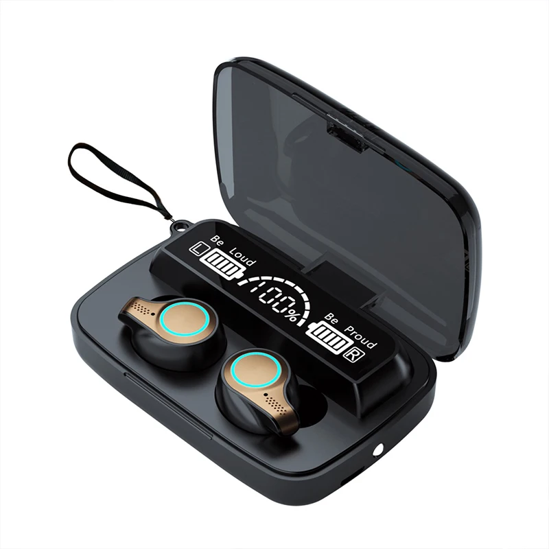 

Waterproof M18 TWS Wireless Earphone Touch V5.1 9D Stereo Headsets Wireless Earbuds, Black